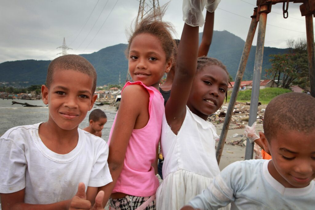 local kids on the beach